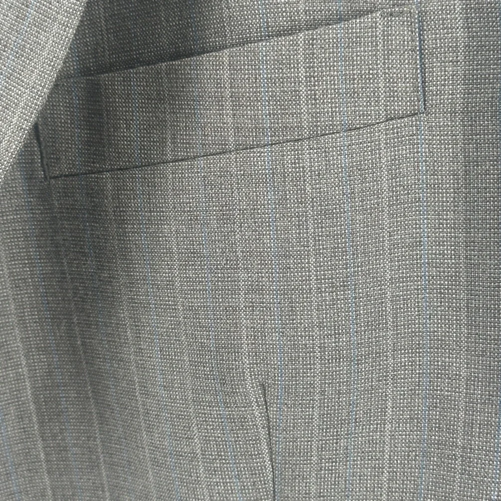Christian Dior Monsieur Blazer‎ Mens 44 Gray Pinstripe Regular Fit Vintage 90s